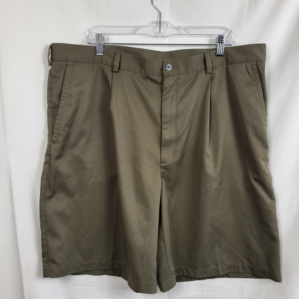 Nike Golf Dri Fit Shorts Mens 42 Olive Green Performance Flat‎ Front Casual